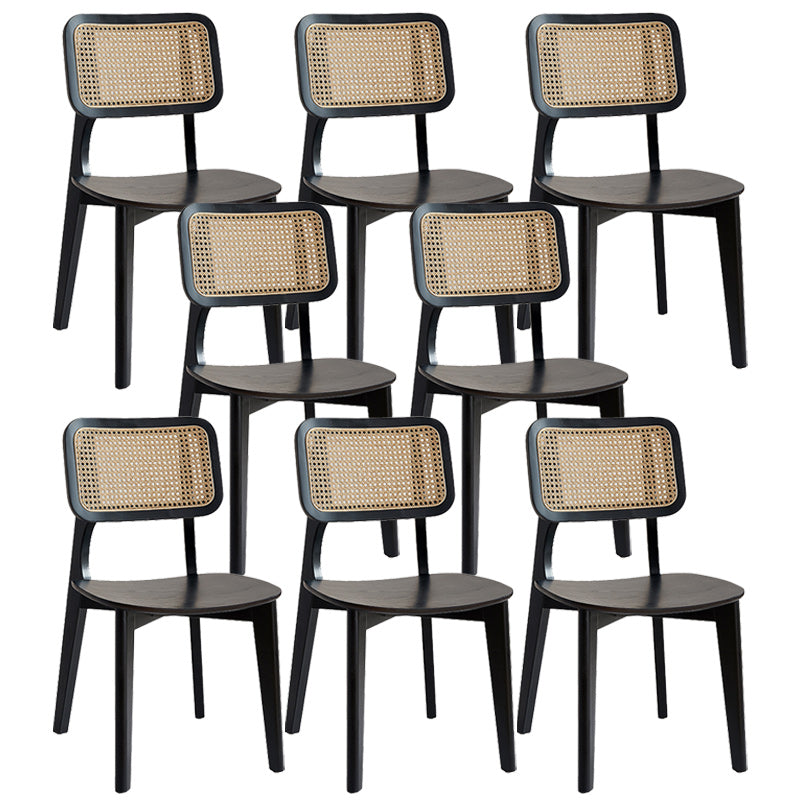 Traditional Wood Dining Chairs Open Back Dining Side Chair for Restaurant Use