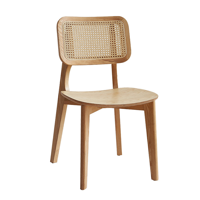 Traditional Wood Dining Chairs Open Back Dining Side Chair for Restaurant Use