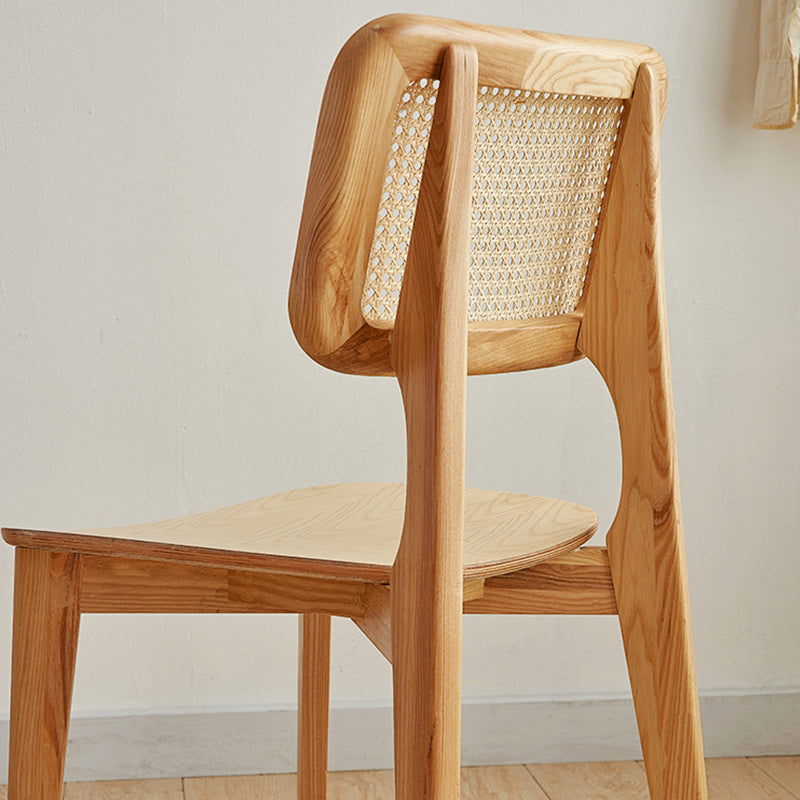 Traditional Wood Dining Chairs Open Back Dining Side Chair for Restaurant Use