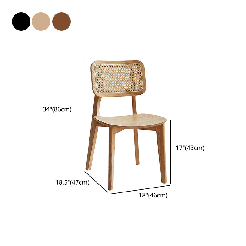 Traditional Wood Dining Chairs Open Back Dining Side Chair for Restaurant Use