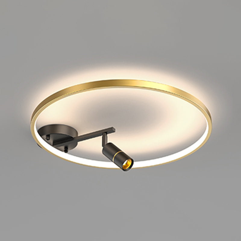 Ring LED Flush Mount Light with Spotlights Modern Ceiling Lamp for Foyer Bedroom