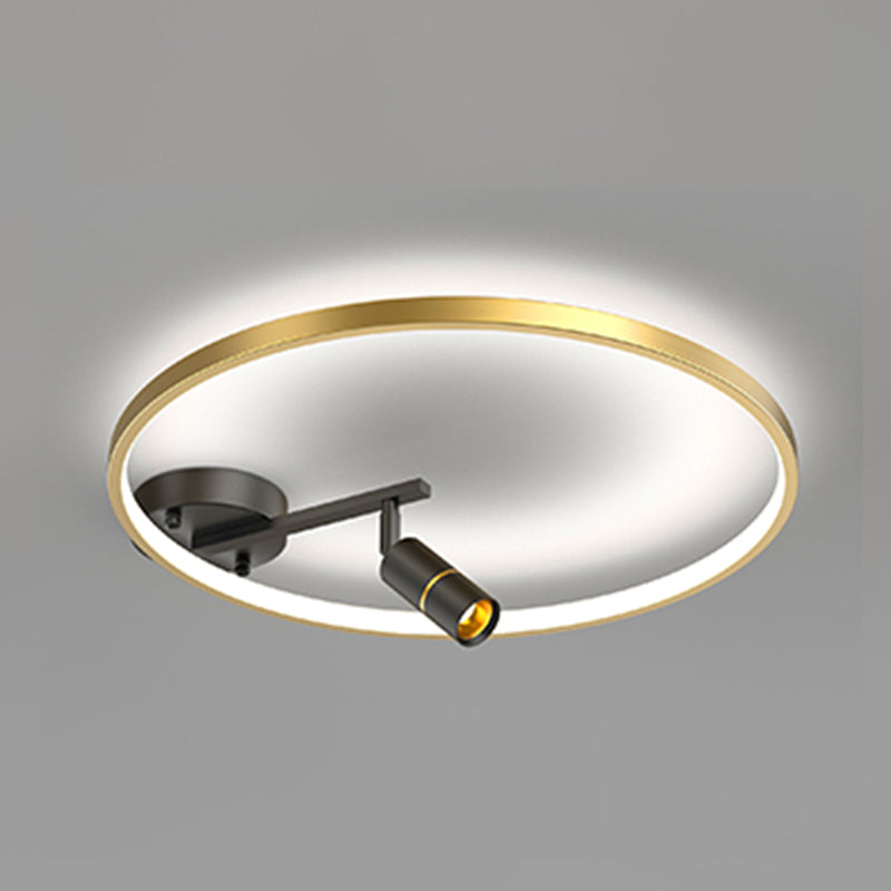 Ring LED Flush Mount Light with Spotlights Modern Ceiling Lamp for Foyer Bedroom