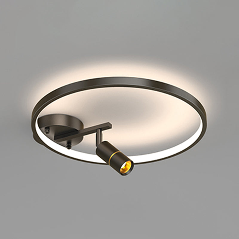 Ring LED Flush Mount Light with Spotlights Modern Ceiling Lamp for Foyer Bedroom