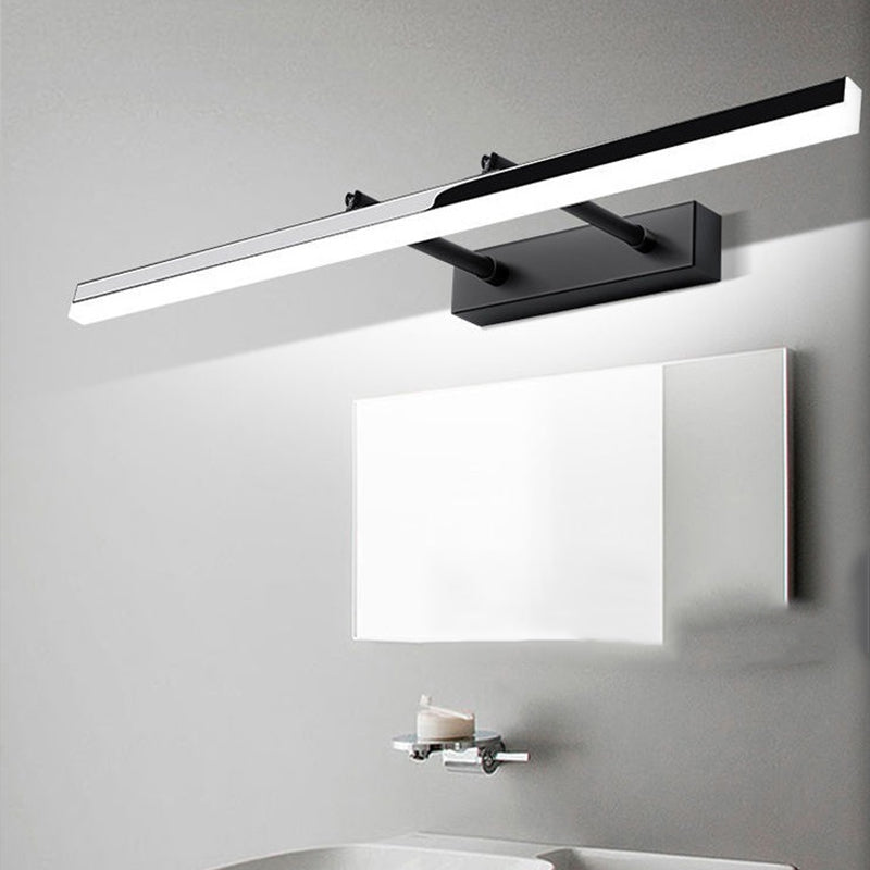 Linear Vanity Light Modern Metal Single Light LED Mirror Light for Bathroom