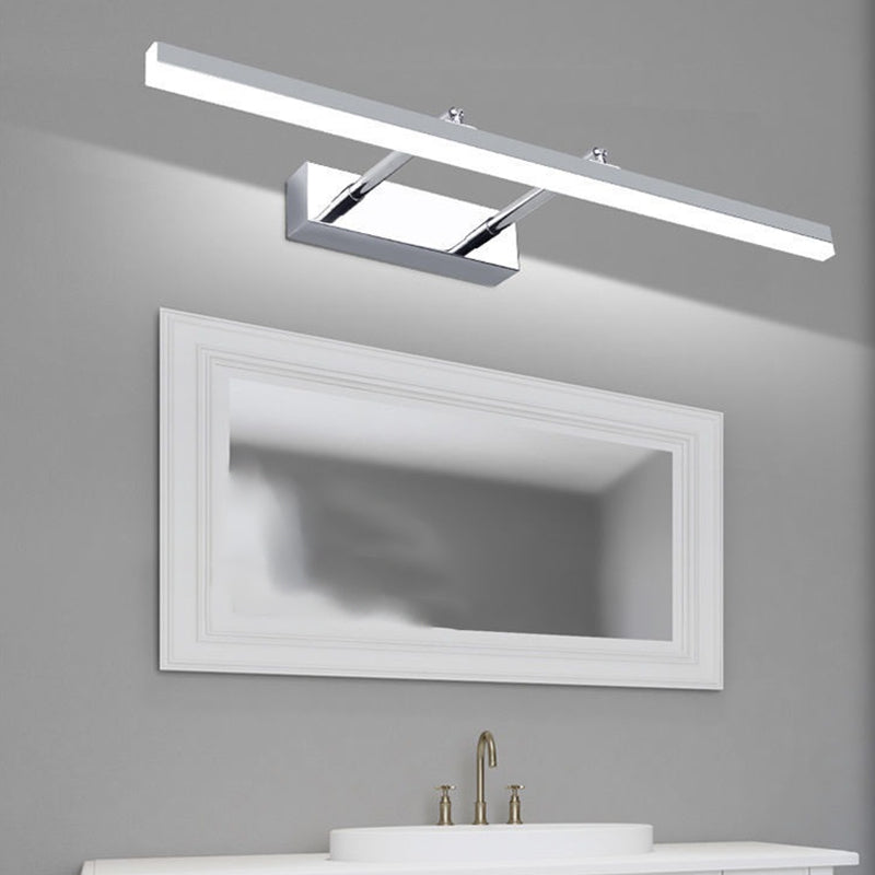 Linear Vanity Light Modern Metal Single Light LED Mirror Light for Bathroom