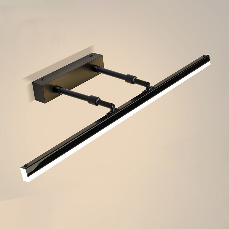 Linear Vanity Light Modern Metal Single Light LED Mirror Light for Bathroom