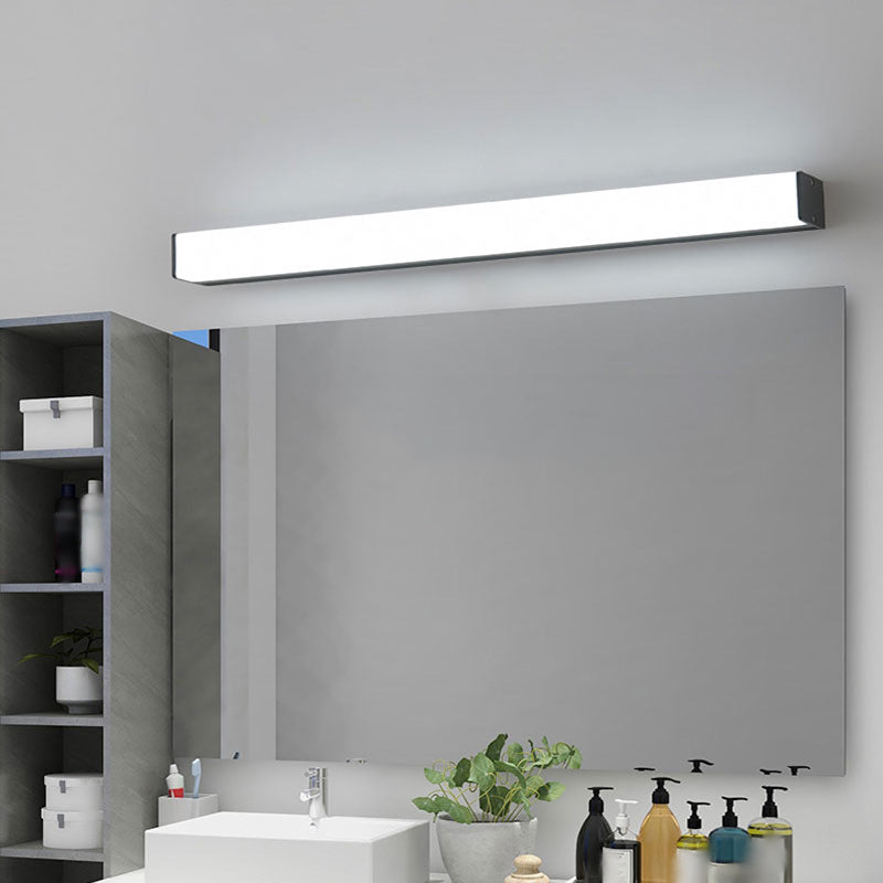 Linear Modern Vanity Light Metal 1 Light LED Mirror Light for Bathroom