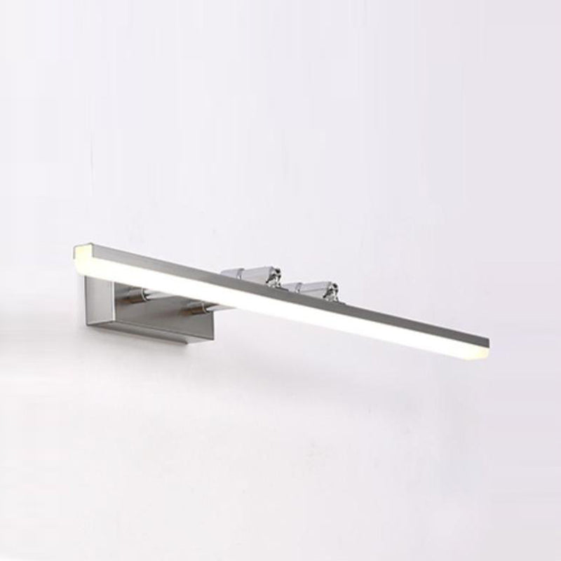 Linear Modern Vanity Light Metal Single Light LED Mirror Light for Bathroom