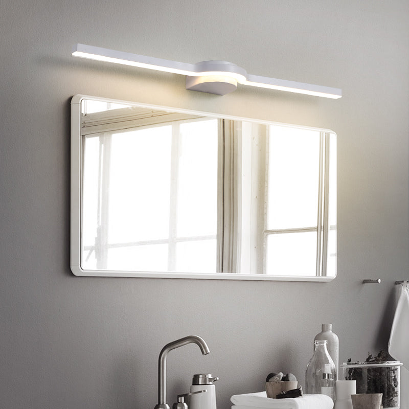 Linear Vanity Light Modern Metal 1 Light LED Mirror Light for Bathroom