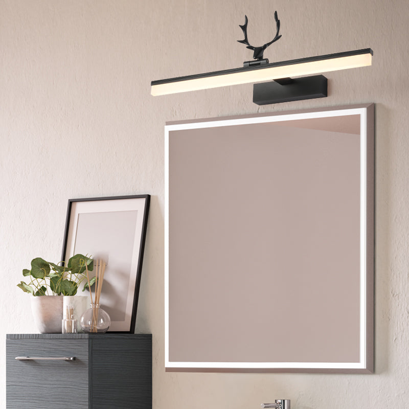 Linear Shape Vanity Light Modern Style Metal 1 Light LED Mirror Light for Bathroom