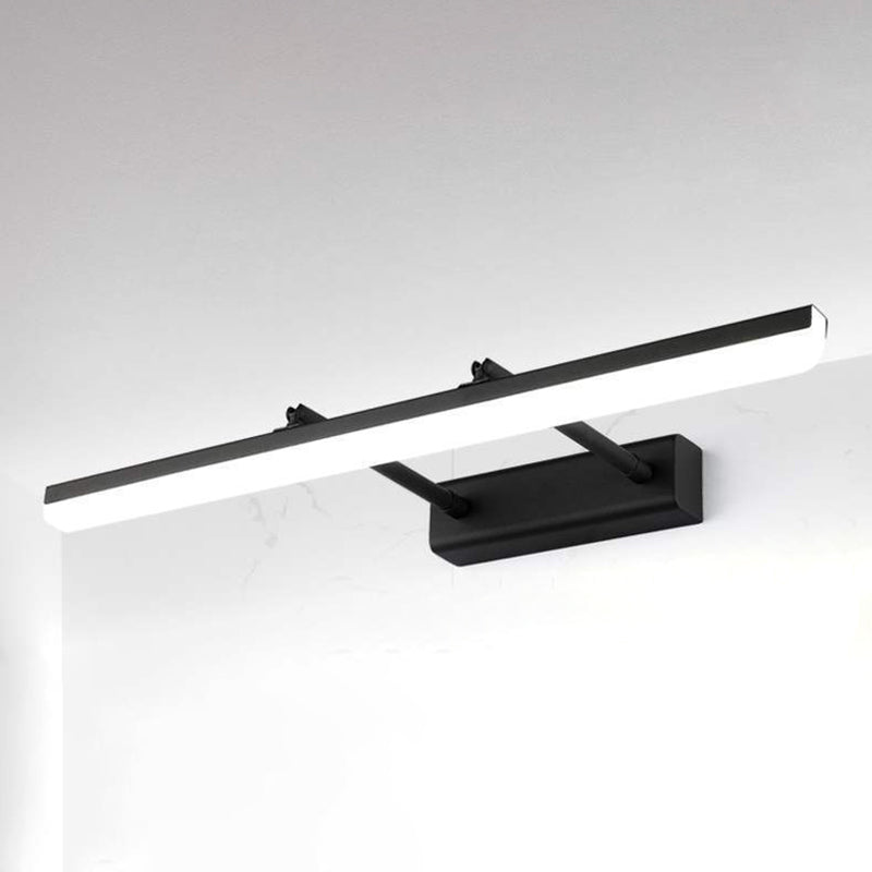 Metal Linear Wall Mount Lighting Modern 1-Light Swing Arm Mirror Wall Mount Light Fixtures