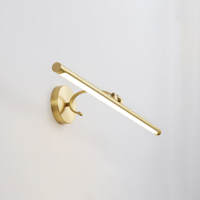 Postmodern Brass Vanity Light Straight 1 Light LED Mirror Light for Bathroom