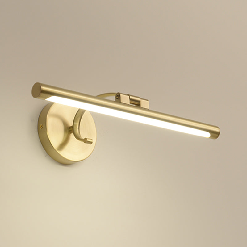 Postmodern Brass Vanity Light Straight 1 Light LED Mirror Light for Bathroom