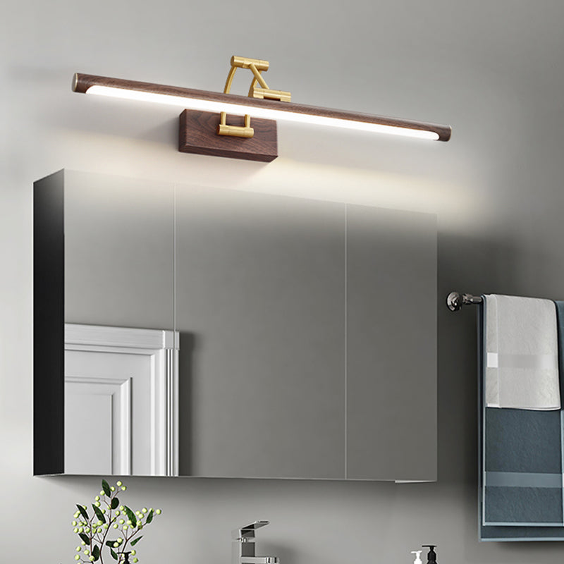 Postmodern Brass Vanity Light Straight 1 Light LED Mirror Light for Bathroom