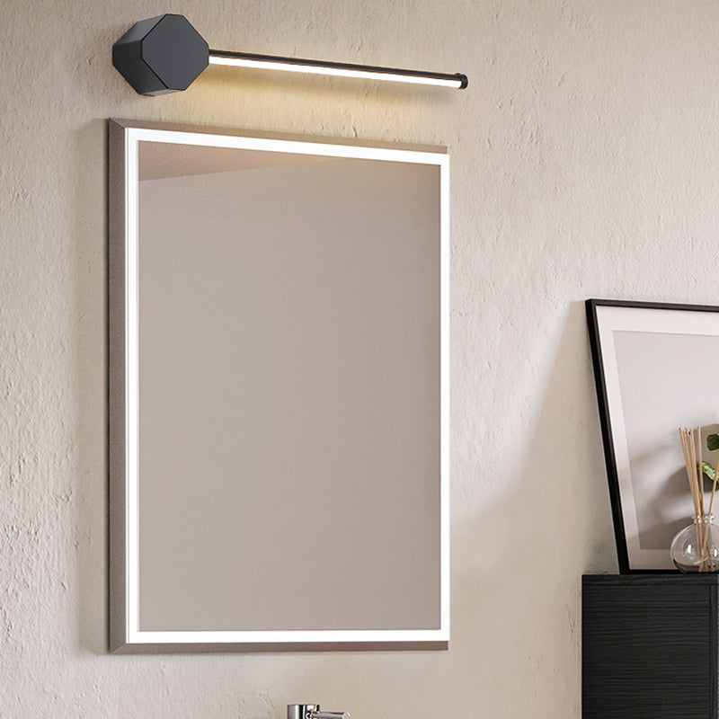 Metal Linear Shape Wall Mount Lighting Modern 1-Light Mirror Wall Mount Light Fixtures