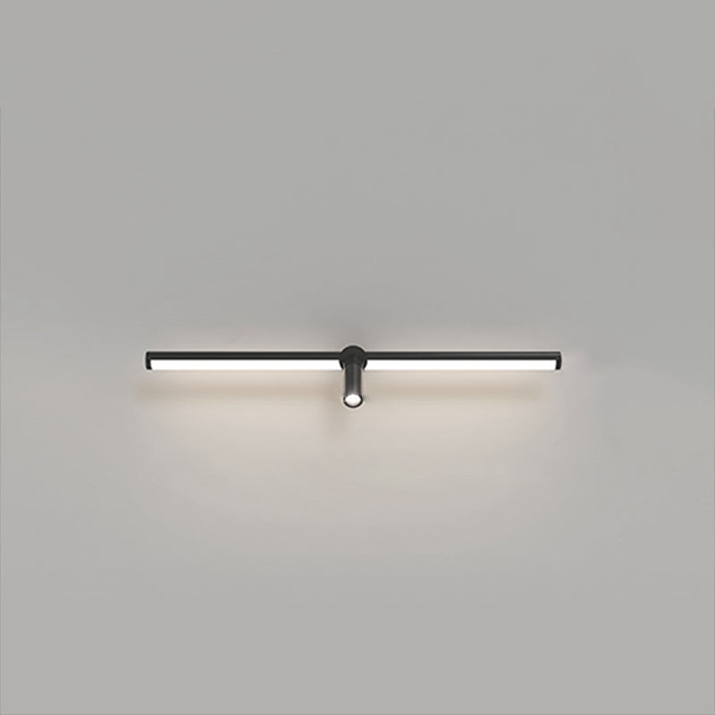 Postmodern Aluminum Vanity Light Straight 2 Lights LED Mirror Light for Bathroom