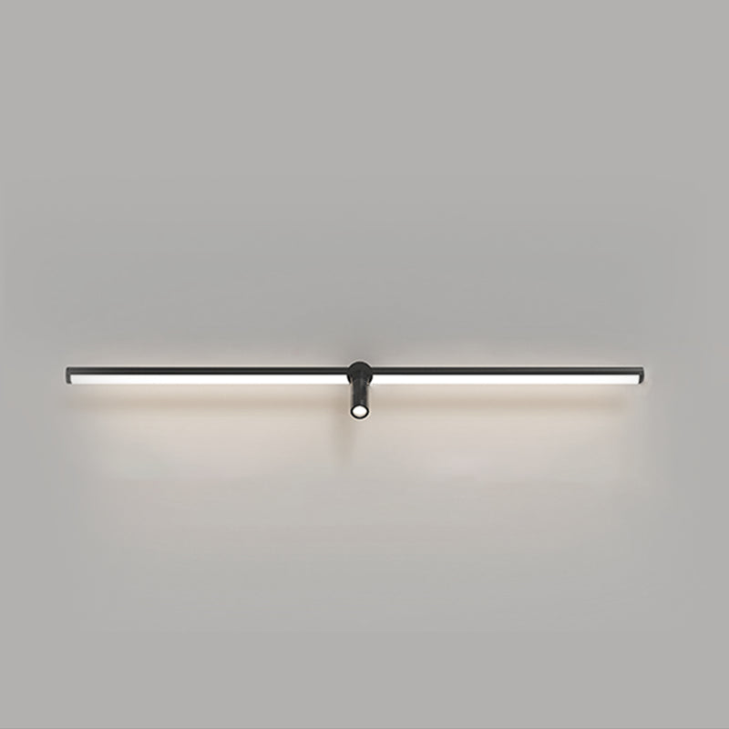 Postmodern Aluminum Vanity Light Straight 2 Lights LED Mirror Light for Bathroom