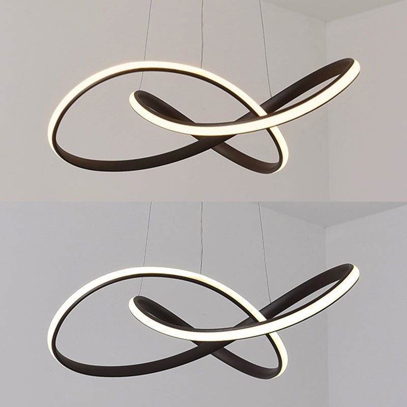 Modern Metal Chandelier Linear Shape LED Chandelier Pendant for Living Room