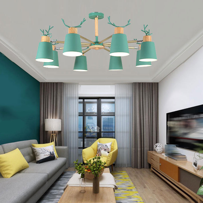 Multi Light Unique Hanging Chandelier Modern Style Metal Hanging Lighting for Living Room