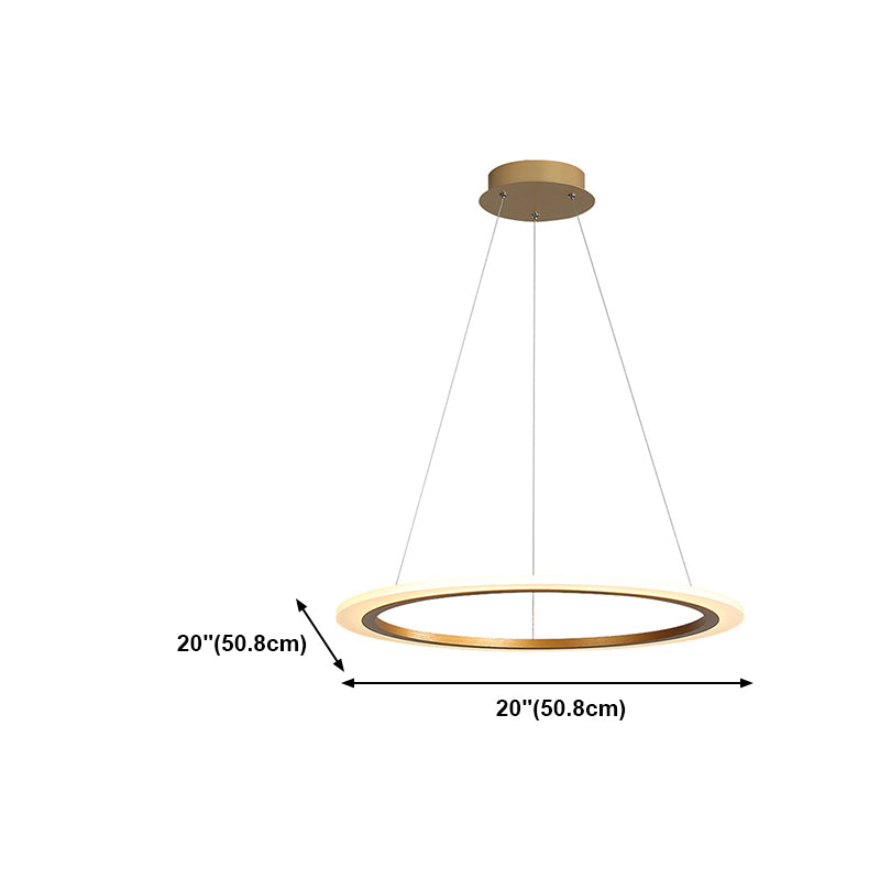 Linear Metal Pendant Light Fixture Modern Style 1 Light Hanging Light Fixture in Gold