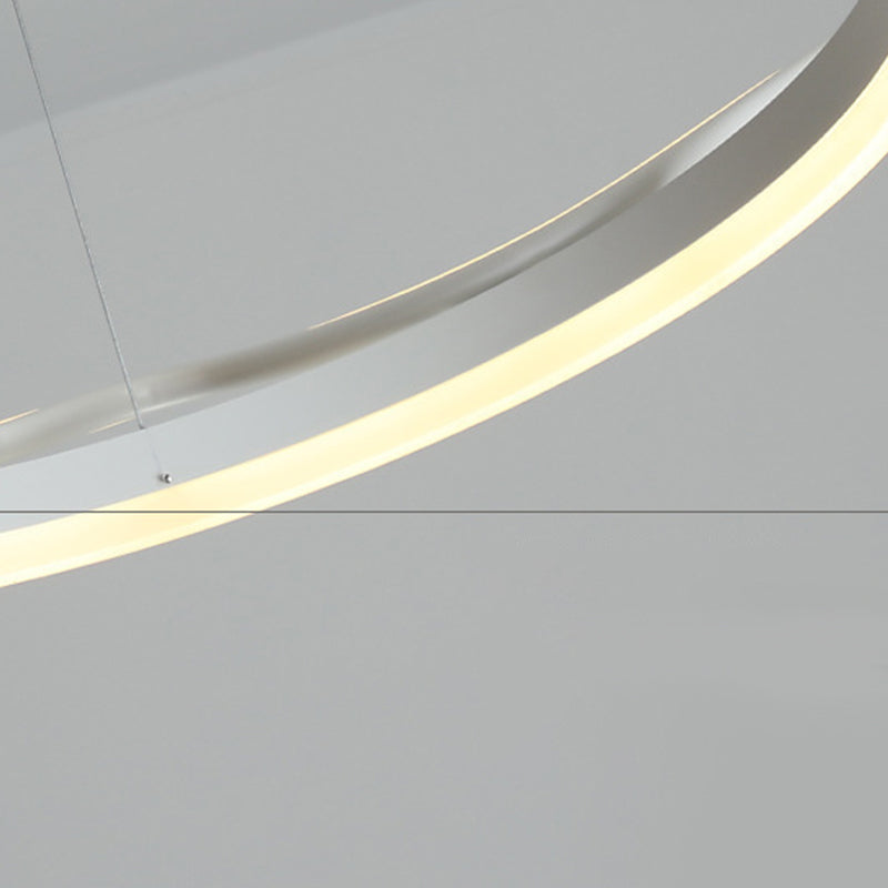 Luminaires de pendentif métallique de forme linéaire