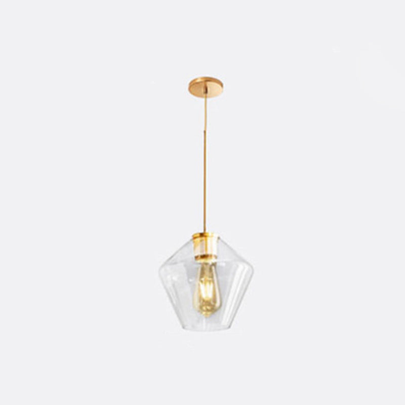 Hanging Light Fixture Minimalist Style Glass Pendant Lighting Fixture