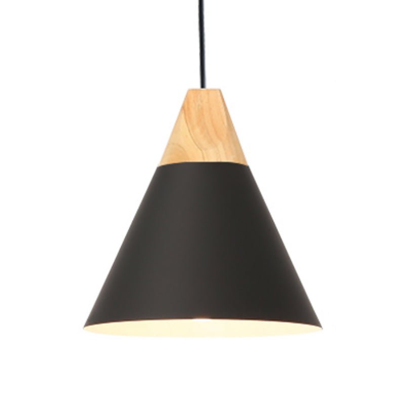 1 Light Cone Hanging Lights Modern Style Metal Drop Pendants