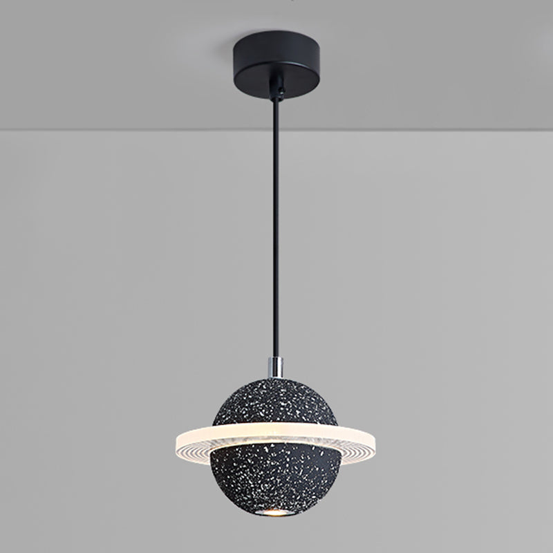 Modern Style Spherical Shape Pendant Lighting Stone Pendant Light for Bedroom