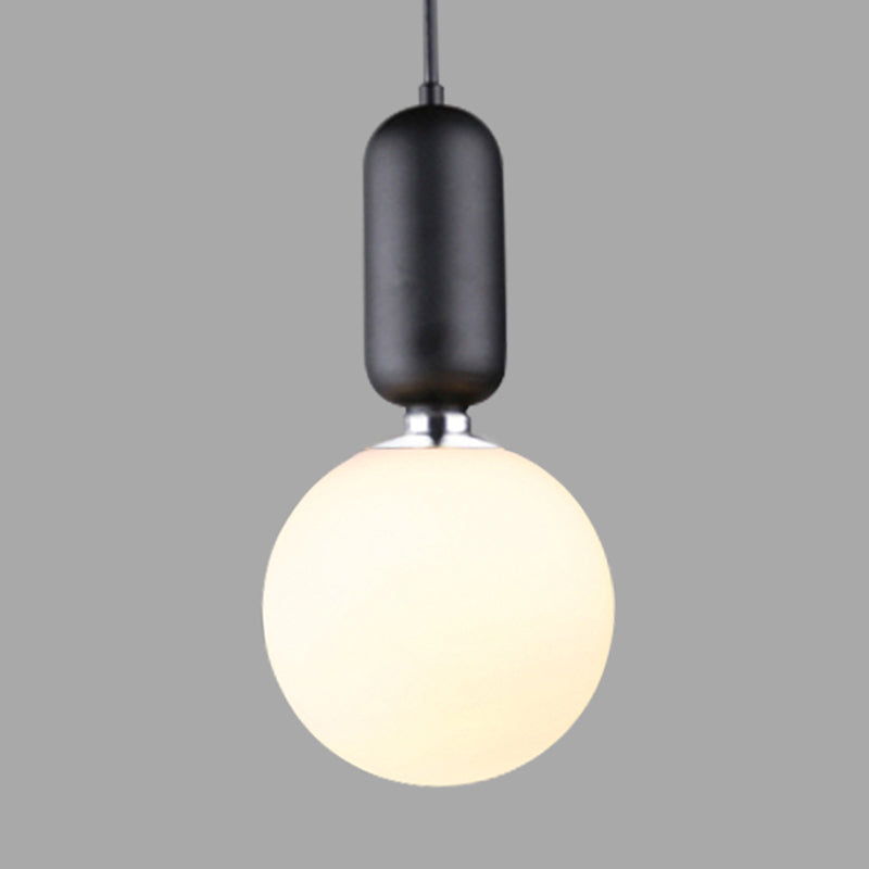 Nordic Style Ceiling Lamp Ball Shape Bulb Pendant Light with Glass Shade for Bedroom