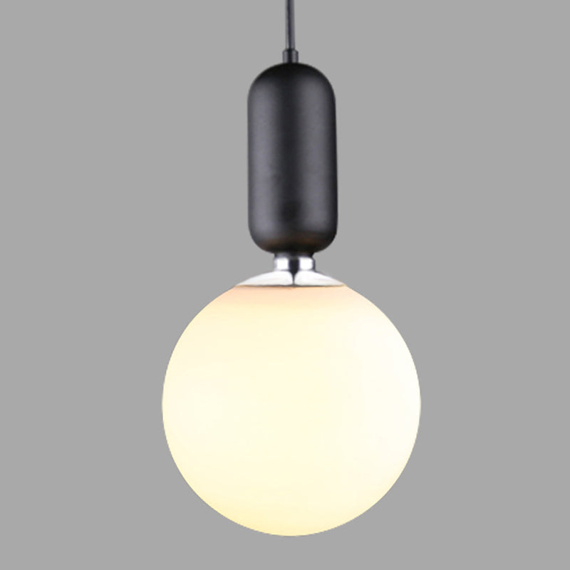 Nordic Style Ceiling Lamp Ball Shape Bulb Pendant Light with Glass Shade for Bedroom