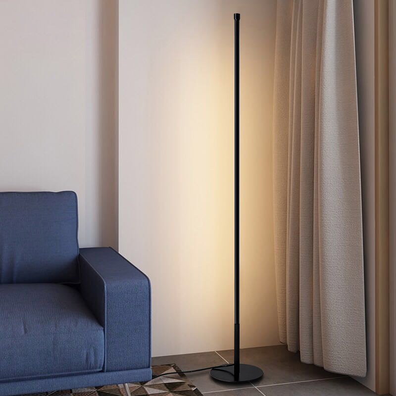 Metal Linear Shape Floor Light Modern 1-Light Floor Light for Bedroom