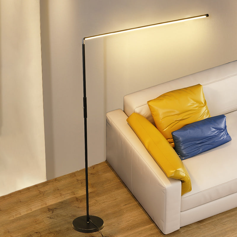 Nordic Linear Floor Lamp Metal 59" High LED Floor Light for Living Room