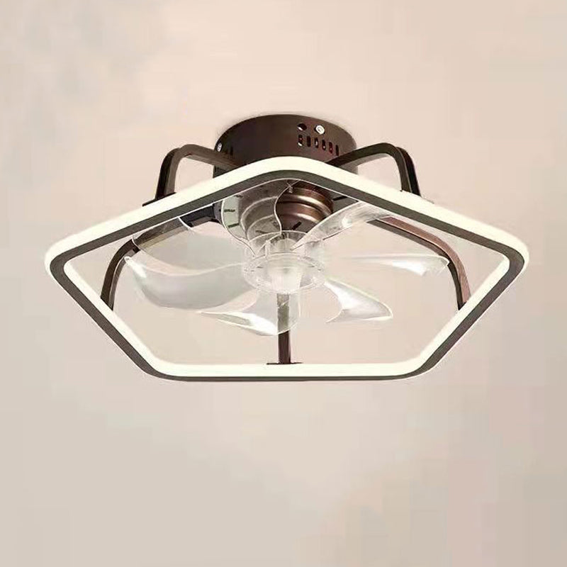Ceiling Fan Lamp Nordic Style LED Ceiling Mounted Light for Bedroom