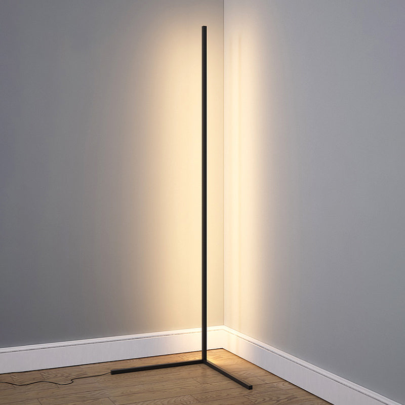Linear Shape Metal Floor Lighting Modern 1-Light Floor Mount Light Fixtures