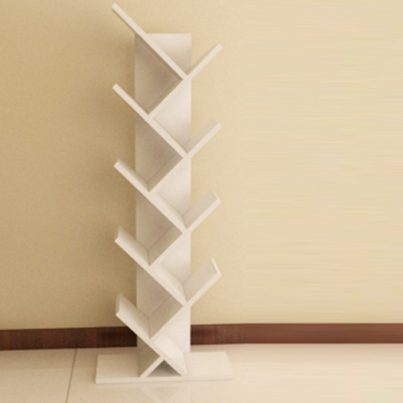 Contemporary Wood Bookcase Closed Back Bookshelf for Home Office