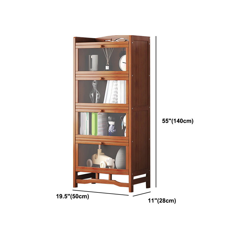 Standard Shelf Bookcase with Doors Modern Bookshelf for Home Office