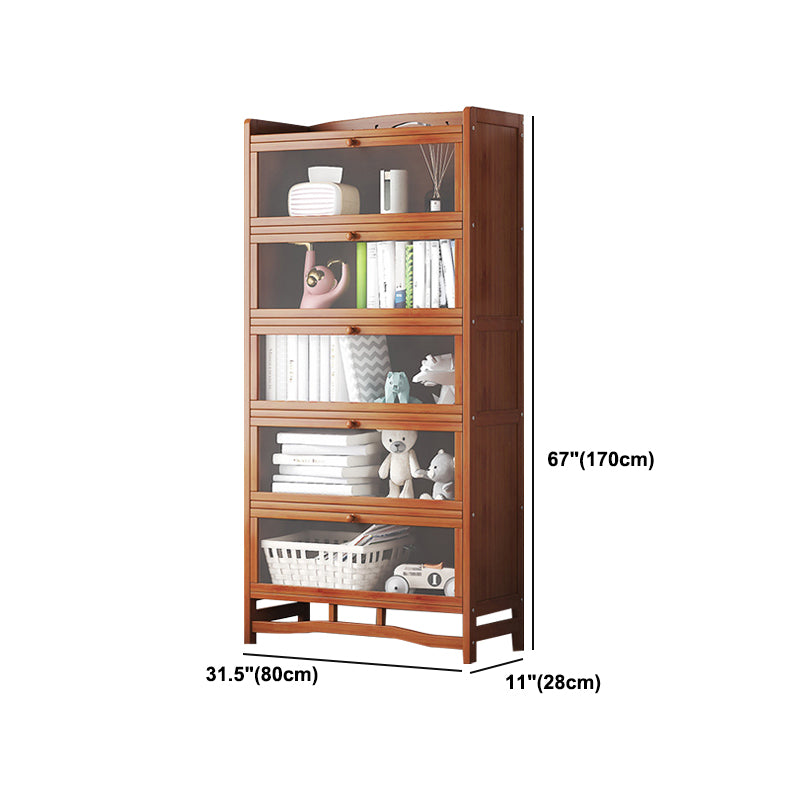 Standard Shelf Bookcase with Doors Modern Bookshelf for Home Office