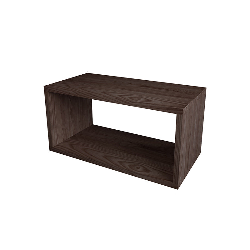 Contemporary Solid Wood Bookcase Open Back Bookshelf for Home