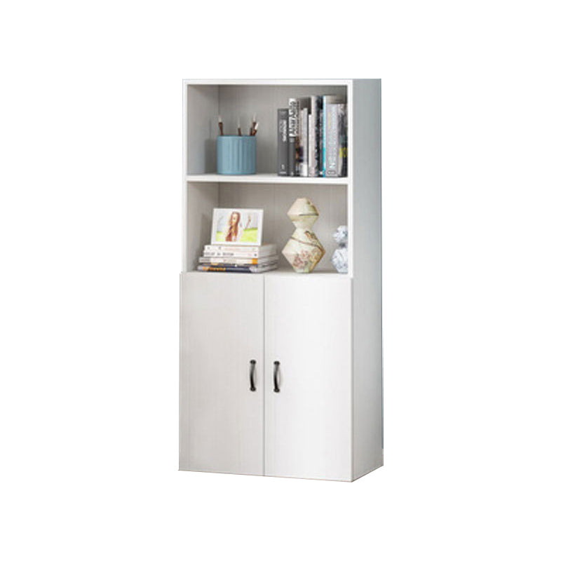 Pure White Shelf Bookcase Modern & Contemporary Bookshelf with Doors for Office