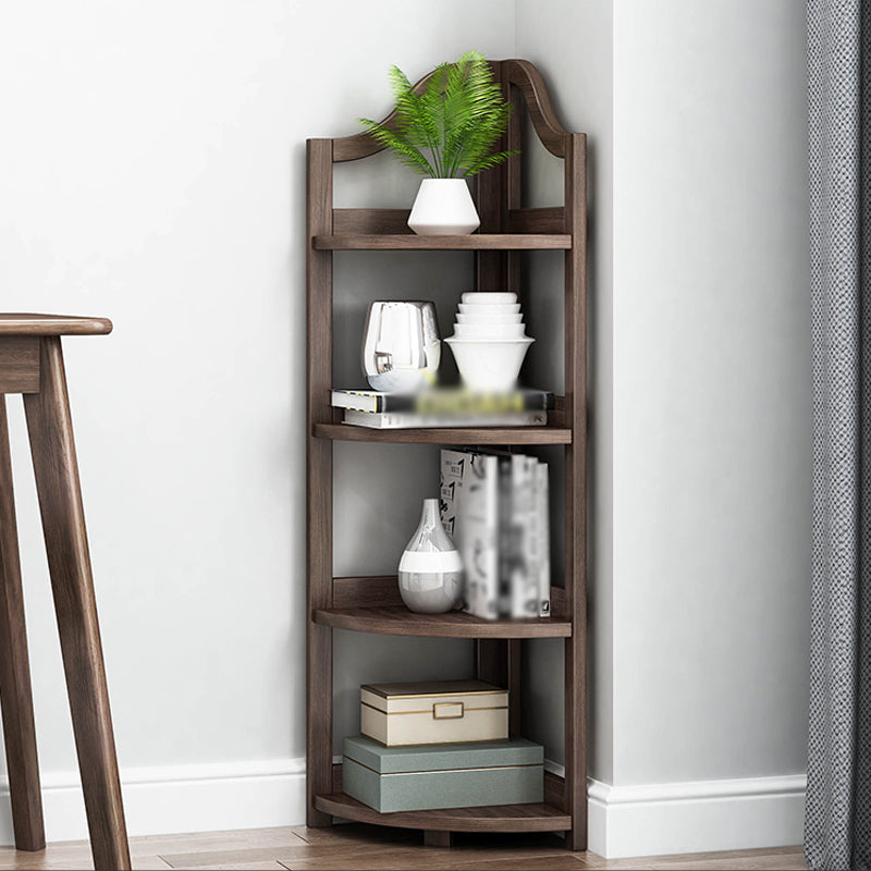 Modern Style Bookshelf Solid Wood Open Back Bookcase for Home