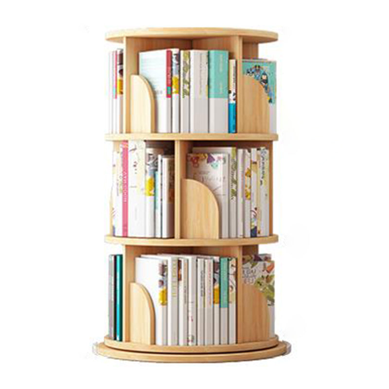 Wood Geometric Bookcase Contemporary Closed Back Book Shelf for Home Office