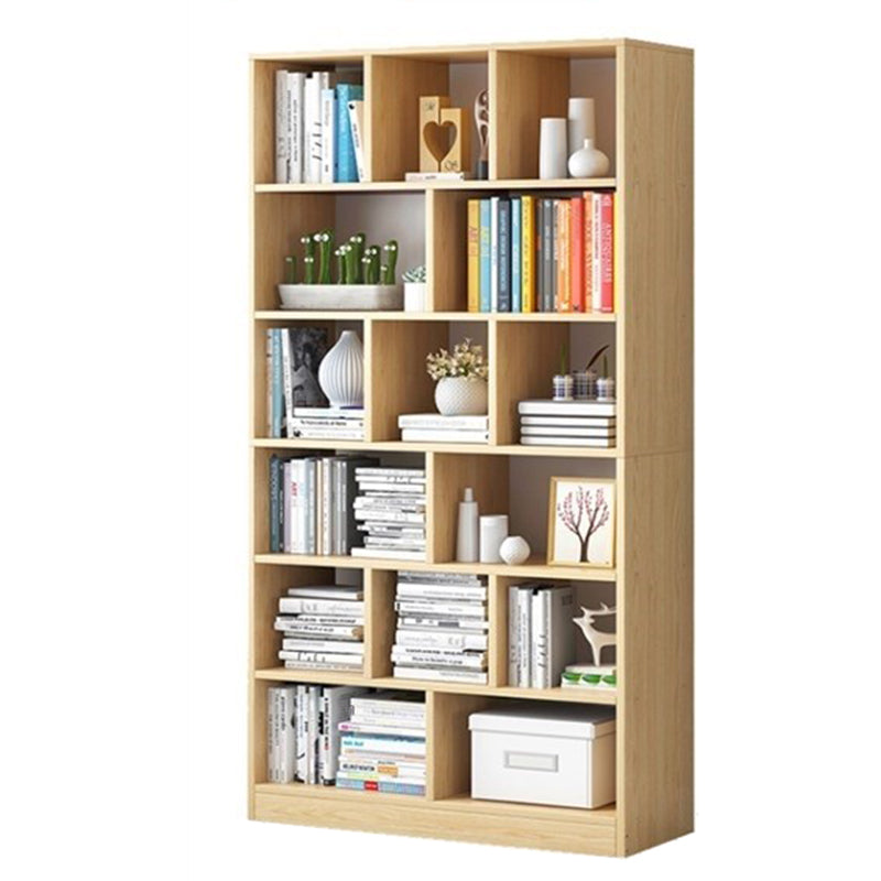 Modern Vertical Standard Bookcase Manufactured Wood Bookshelf for Home