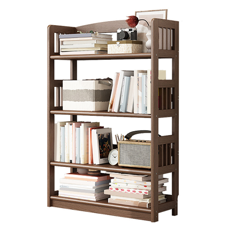 Standard Shelf Bookcase With Rectangular Shelves Wooden Bookshelf