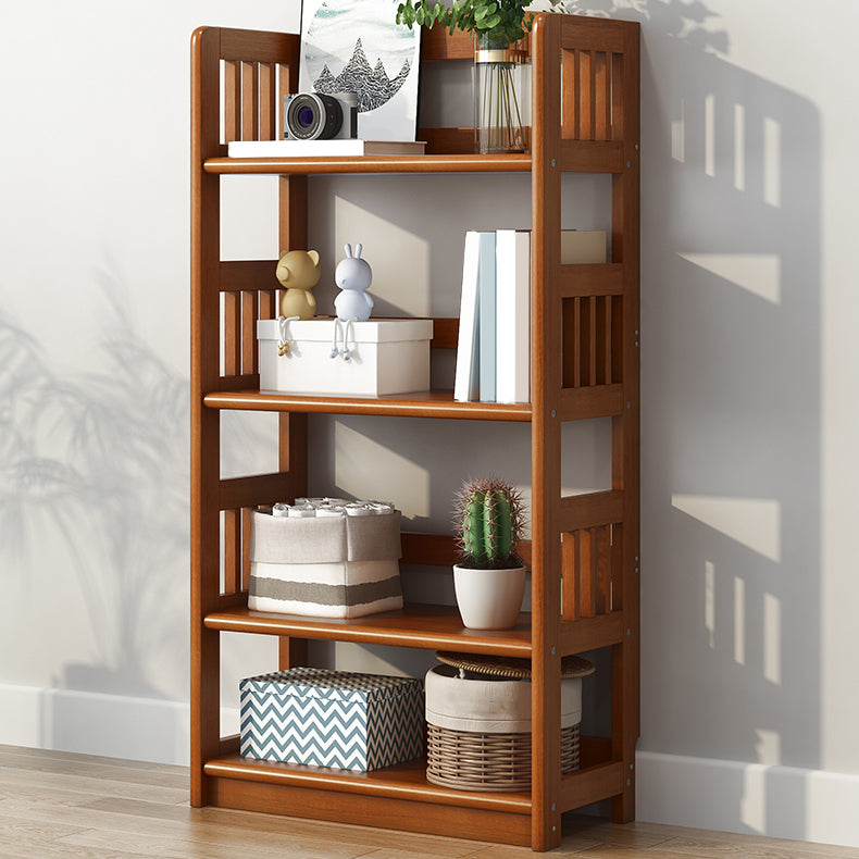 Standard Shelf Bookcase With Rectangular Shelves Wooden Bookshelf