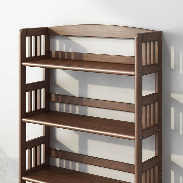 Standard Shelf Bookcase With Rectangular Shelves Wooden Bookshelf