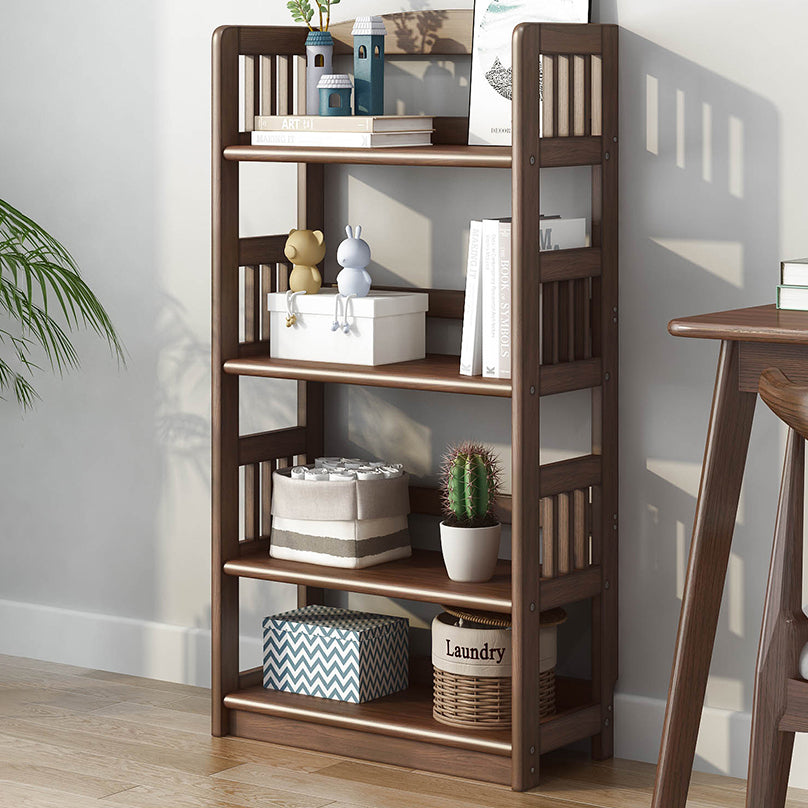 Standard Shelf Bookcase With Rectangular Shelves Wooden Bookshelf