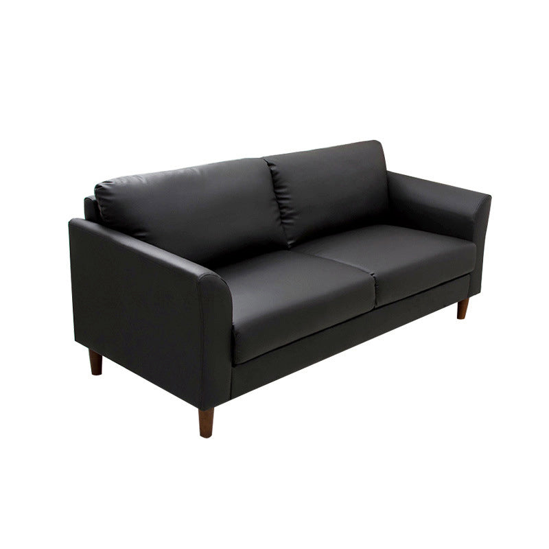 Contemporary Pillow Back Sofa 31"H Flared Arm Couch for Apartment