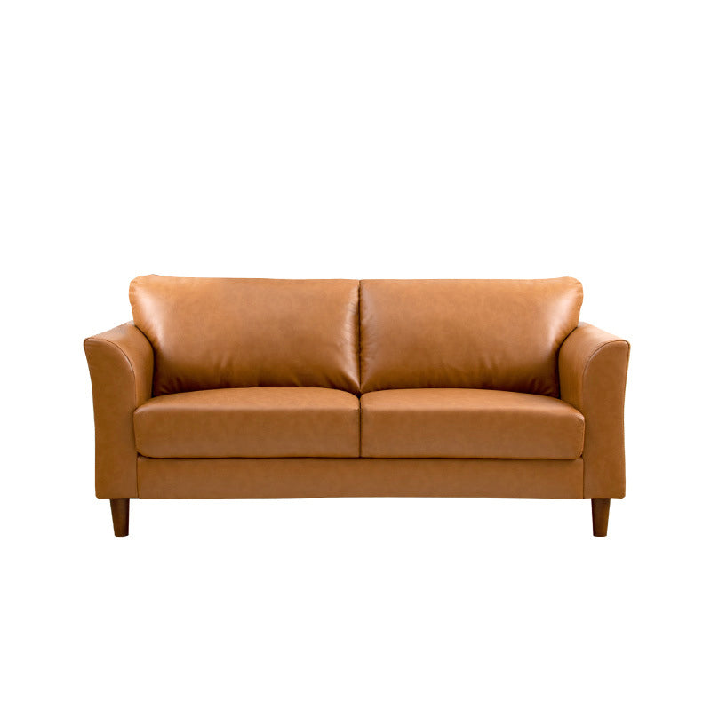 Contemporary Pillow Back Sofa 31"H Flared Arm Couch for Apartment