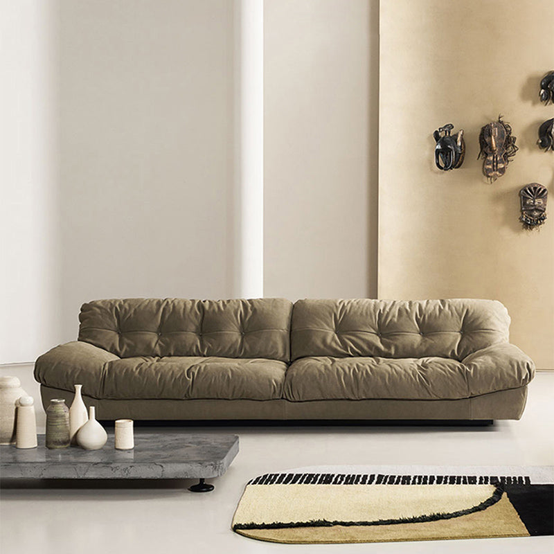 Living Room Armless Standard Sofa Scandinavian Tufted Back Couch