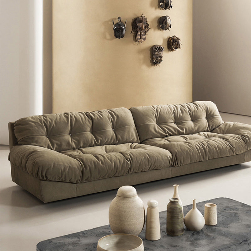 Living Room Armless Standard Sofa Scandinavian Tufted Back Couch